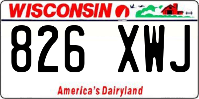 WI license plate 826XWJ