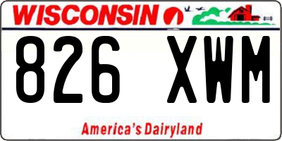 WI license plate 826XWM