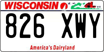 WI license plate 826XWY