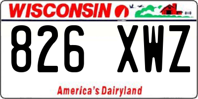WI license plate 826XWZ