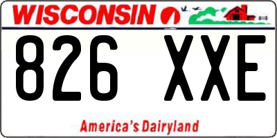 WI license plate 826XXE