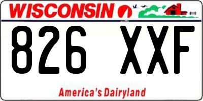 WI license plate 826XXF