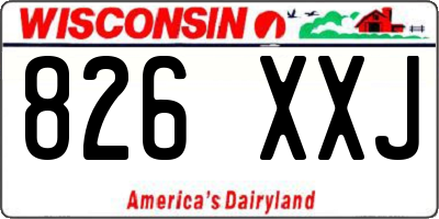 WI license plate 826XXJ
