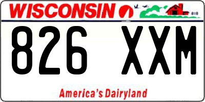 WI license plate 826XXM