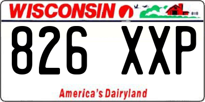 WI license plate 826XXP