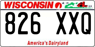 WI license plate 826XXQ