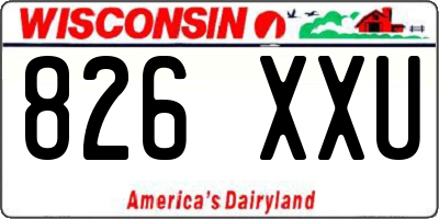 WI license plate 826XXU