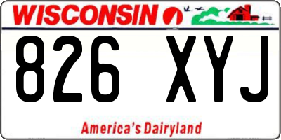 WI license plate 826XYJ