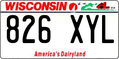 WI license plate 826XYL