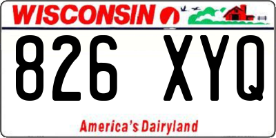 WI license plate 826XYQ