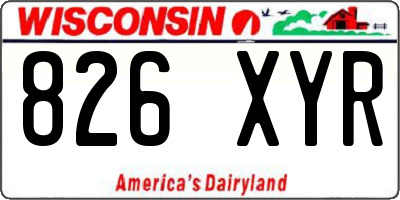 WI license plate 826XYR