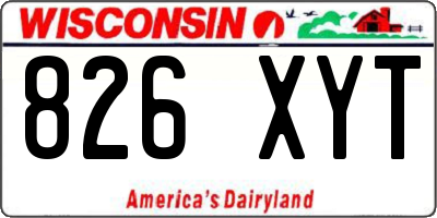 WI license plate 826XYT