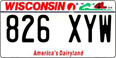 WI license plate 826XYW