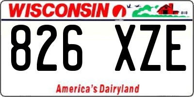 WI license plate 826XZE
