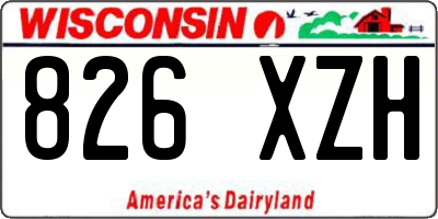WI license plate 826XZH