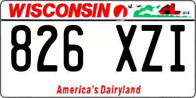 WI license plate 826XZI