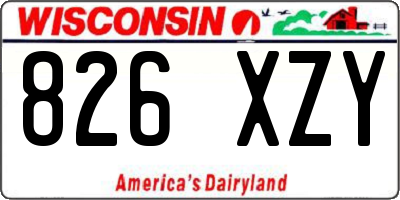 WI license plate 826XZY