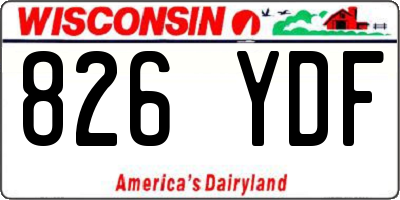 WI license plate 826YDF