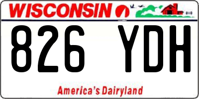WI license plate 826YDH