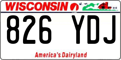 WI license plate 826YDJ