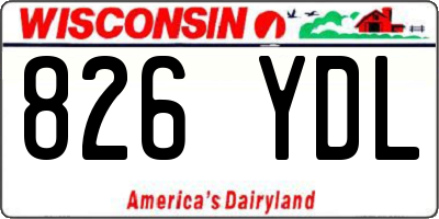 WI license plate 826YDL