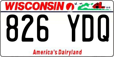WI license plate 826YDQ