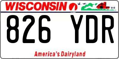 WI license plate 826YDR