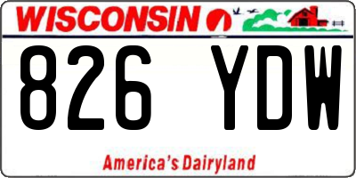 WI license plate 826YDW