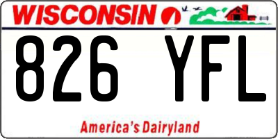 WI license plate 826YFL
