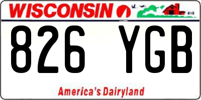 WI license plate 826YGB