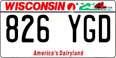 WI license plate 826YGD
