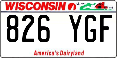 WI license plate 826YGF