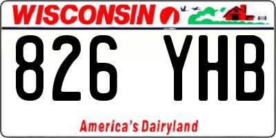 WI license plate 826YHB