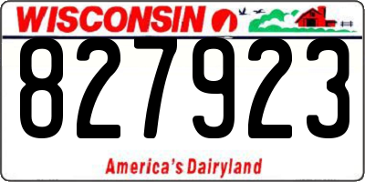WI license plate 827923
