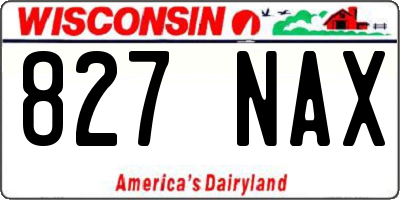 WI license plate 827NAX