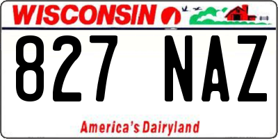 WI license plate 827NAZ