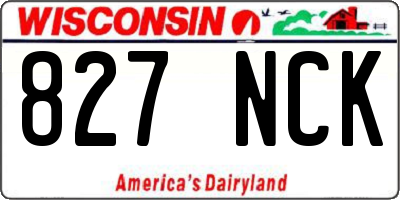 WI license plate 827NCK