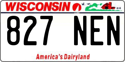 WI license plate 827NEN