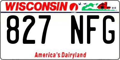 WI license plate 827NFG