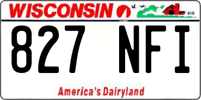 WI license plate 827NFI
