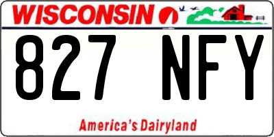 WI license plate 827NFY