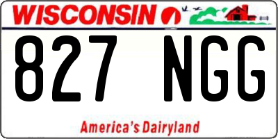 WI license plate 827NGG