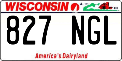 WI license plate 827NGL