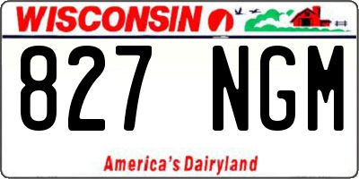 WI license plate 827NGM
