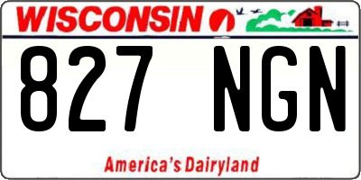 WI license plate 827NGN