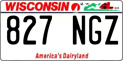 WI license plate 827NGZ