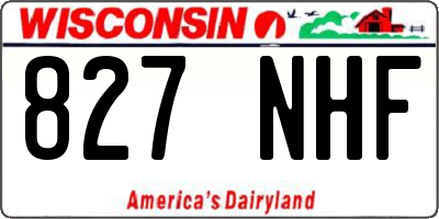 WI license plate 827NHF