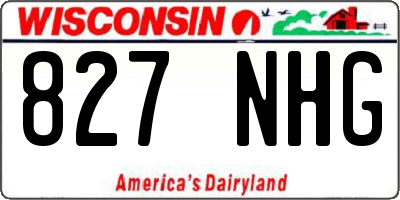 WI license plate 827NHG