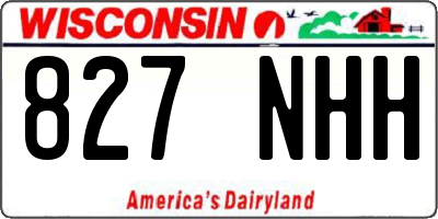 WI license plate 827NHH