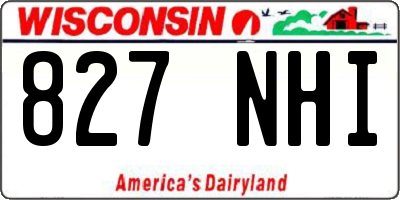 WI license plate 827NHI